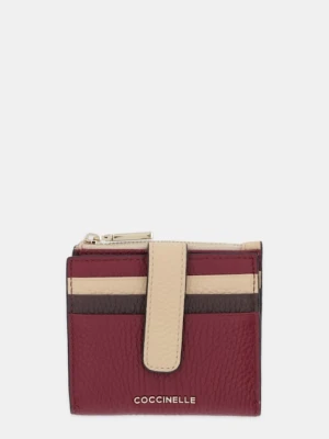 Coccinelle portfel skórzany METALLIC TRICOLOR damski kolor bordowy E2.M10.11.F7.01