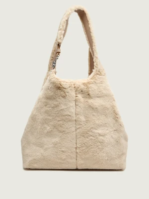 Coccinelle Shopperka C-EASY | z dodatkiem skóry | shearling