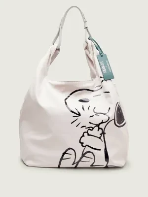 Coccinelle Shopperka Coccinelle x Peanuts | z dodatkiem skóry