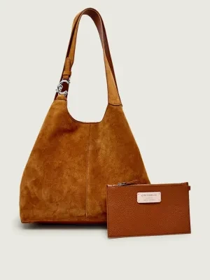 Coccinelle Shopperka + saszetka C-EASY | zamsz