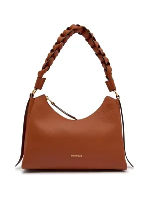 Coccinelle Skórzana hobo BOHEME GRANA DOUBLE