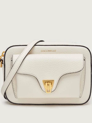Coccinelle Skórzana listonoszka BEAT SOFT ecru