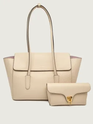 Coccinelle Skórzana shopperka 4w1 DOUBLE BEAT