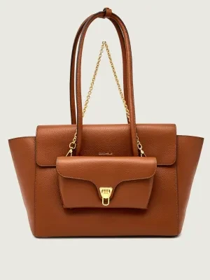 Coccinelle Skórzana shopperka 4w1 DOUBLE BEAT