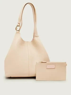 Coccinelle Skórzana shopperka + saszetka C-EASY