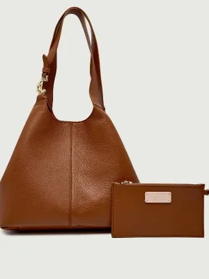 Coccinelle Skórzana shopperka + saszetka C-EASY