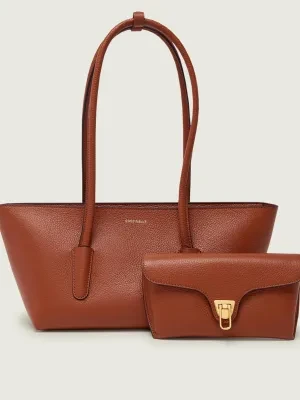 Coccinelle Skórzana torebka na ramię 4w1 DOUBLE BEAT