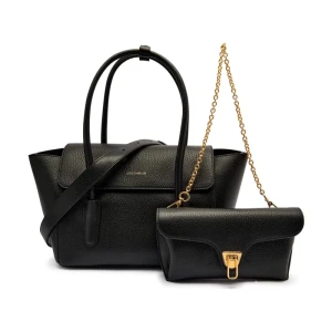 Coccinelle Skórzana torebka na ramię 4w1 DOUBLE BEAT