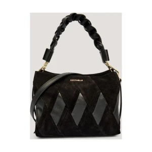 Coccinelle Skórzana torebka na ramię BOHEME NEW GEOMET PATCH