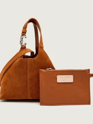 Coccinelle Torebka na ramię + saszetka C-Easy | zamsz