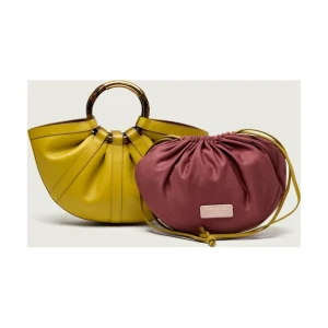 Coccinelle Skórzana torebka na ramię + saszetka SHELL