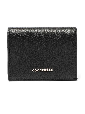 COCCINELLE Skórzane etui w kolorze czarnym na karty - 11 x 9 cm rozmiar: onesize
