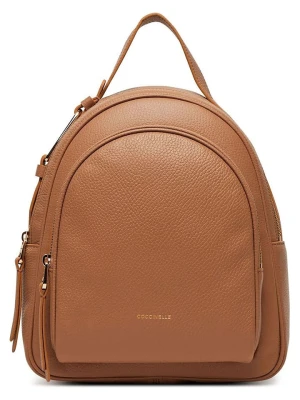 COCCINELLE Skórzany plecak w kolorze jasnobrązowym - 24 x 30 x 11 cm rozmiar: onesize