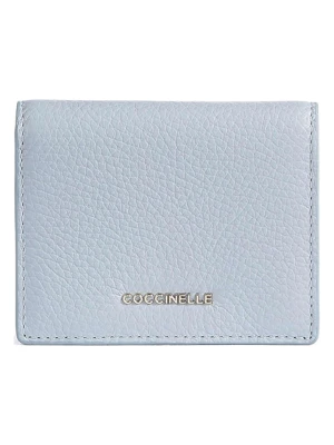 COCCINELLE Skórzany portfel w kolorze błękitnym - 11 x 9 cm rozmiar: onesize