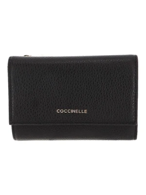 COCCINELLE Skórzany portfel w kolorze czarnym - 14 x 10 x 3 cm rozmiar: onesize