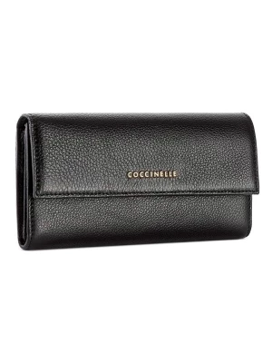 COCCINELLE Skórzany portfel w kolorze czarnym - 18 x 9,5 x 2 cm rozmiar: onesize