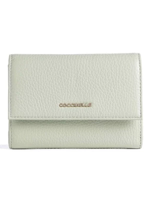 COCCINELLE Skórzany portfel w kolorze jasnozielonym - 14 x 10 cm rozmiar: onesize