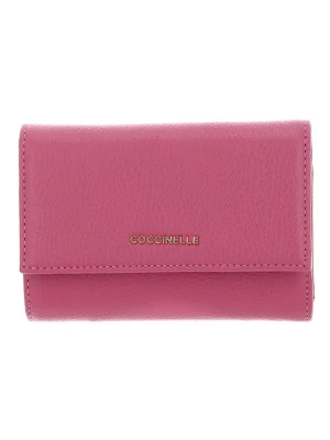 COCCINELLE Skórzany portfel w kolorze różowym - 14 x 10 x 3 cm rozmiar: onesize