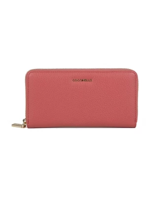 COCCINELLE Skórzany portfel w kolorze różowym - 19 x 11 cm rozmiar: onesize