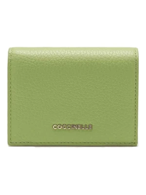 COCCINELLE Skórzany portfel w kolorze zielonym - 11 x 9 cm rozmiar: onesize
