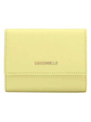 COCCINELLE Skórzany portfel w kolorze żółtym - 12 x 9 x 2 cm rozmiar: onesize