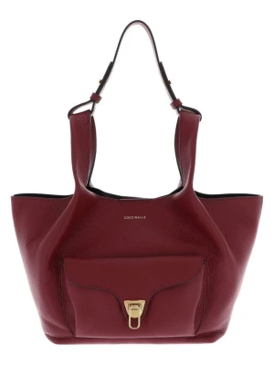 COCCINELLE Skórzany shopper bag w kolorze czerwonym - 36 x 22 x 10 cm rozmiar: onesize