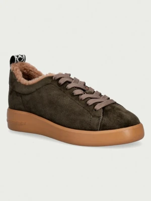 Coccinelle sneakersy damskie skórzane zielony