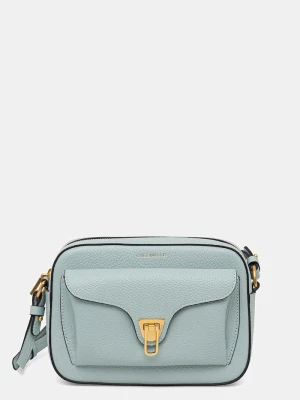 Coccinelle torebka crossbody damska skórzana BEAT SOFT turkusowy