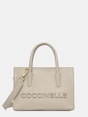Coccinelle torebka crossbody damska skórzana beżowy
