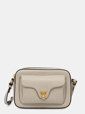 Coccinelle torebka crossbody damska skórzana beżowy