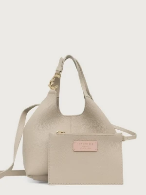 Coccinelle torebka crossbody damska skórzana beżowy