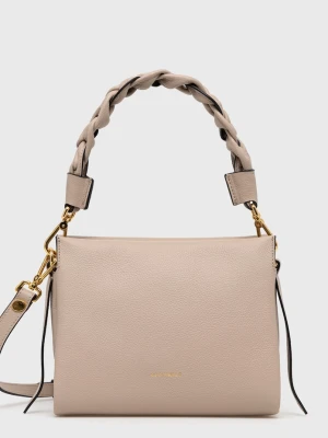Coccinelle torebka crossbody damska skórzana beżowy