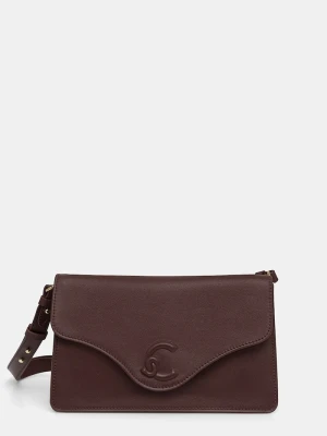 Coccinelle torebka crossbody damska skórzana bordowy