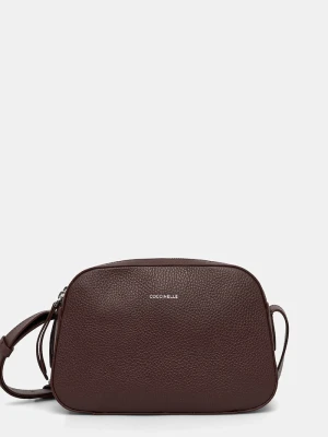 Coccinelle torebka crossbody damska skórzana bordowy