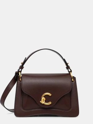 Coccinelle torebka crossbody damska skórzana bordowy