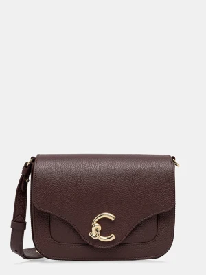 Coccinelle torebka crossbody damska skórzana bordowy