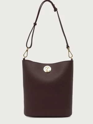 Coccinelle torebka crossbody damska skórzana bordowy