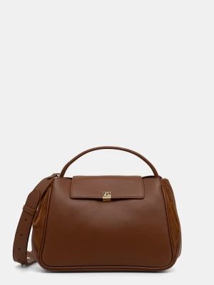 Coccinelle torebka crossbody damska skórzana brązowy