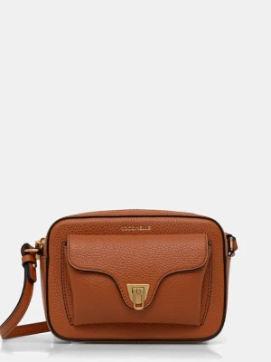 Coccinelle torebka crossbody damska skórzana COCCINELLE BEAT SOFT pomarańczowy