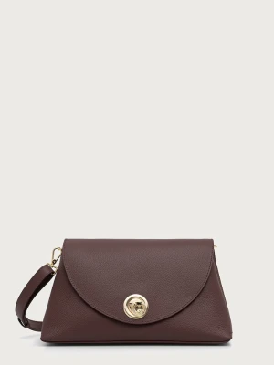 Coccinelle torebka crossbody damska skórzana NIKLA bordowy