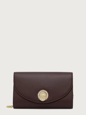 Coccinelle torebka crossbody damska skórzana NIKLA SMOOTH bordowy