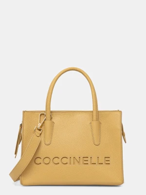 Coccinelle torebka crossbody damska skórzana żółty