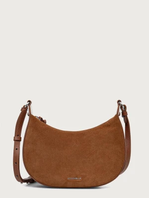 Coccinelle torebka crossbody damska zamszowa brązowy