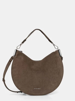 Coccinelle torebka crossbody damska zamszowa COCCINELLESUNUP SUEDE zielony