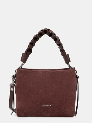 Coccinelle torebka crossbody damska zamszowa czerwony