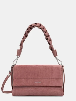 Coccinelle torebka crossbody damska zamszowa różowy