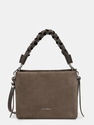Coccinelle torebka crossbody damska zamszowa zielony