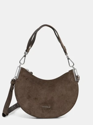 Coccinelle torebka crossbody damska zamszowa zielony