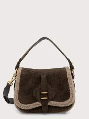 Coccinelle torebka crossbody damska zamszowa zielony