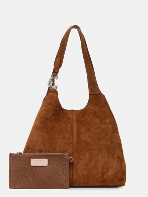 Coccinelle torebka hobo damska zamszowa